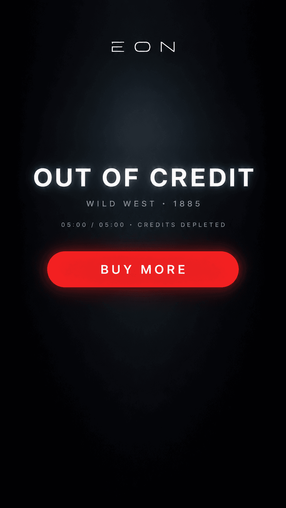 Out of credit